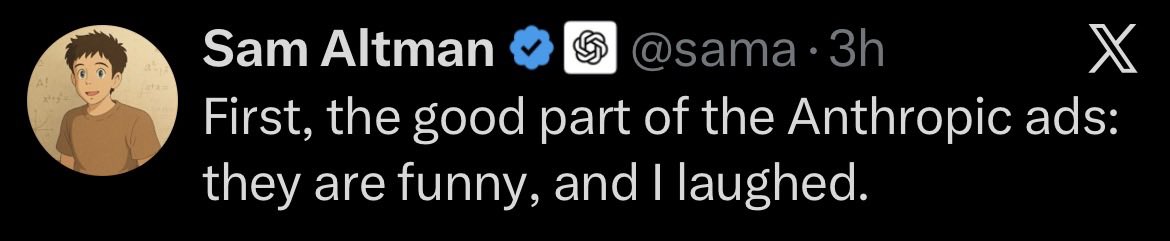 billheil's tweet photo. Sam Altman is good at AI because he too can’t pass the Turing Test https://t.co/WqMHVAyFai