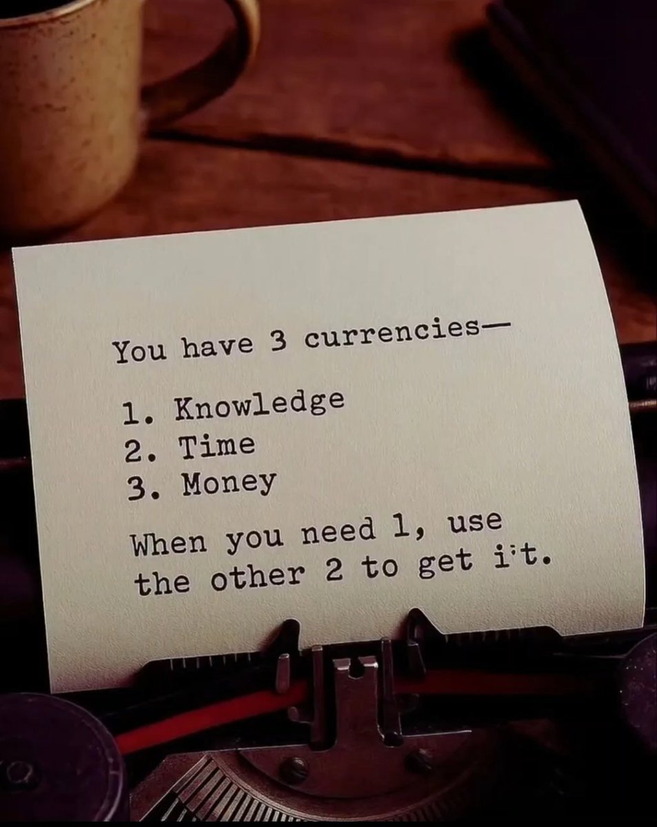 1. Knowledge
This is what you know and understand. Skills, experience, information. Knowledge helps you make better decisions, avoid mistakes, and spot opportunities faster. If you lack knowledge, invest time and money to learn.

2. Time
Time is limited and non-renewable. You can