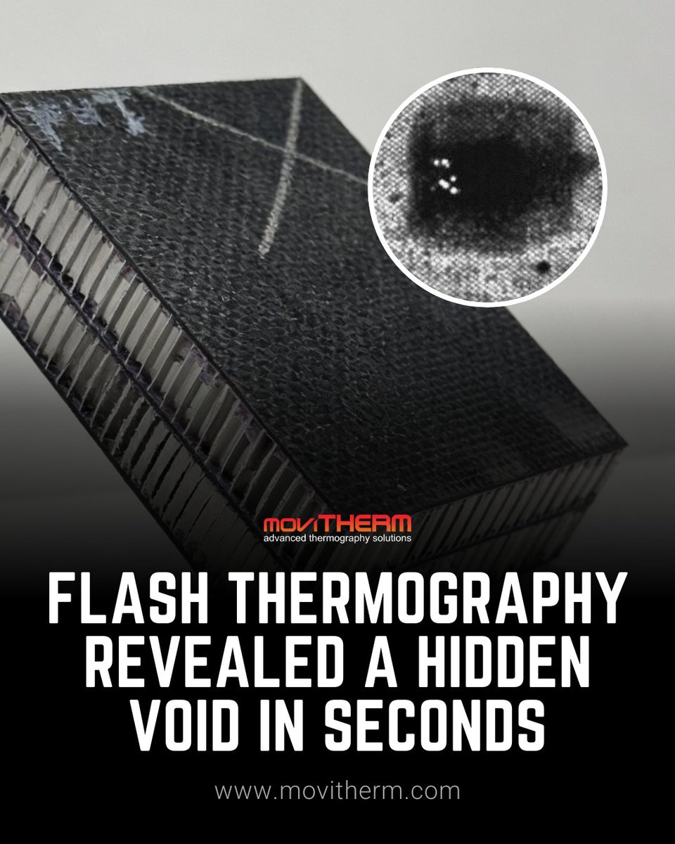 movitherm's tweet photo. Flash thermography found a hidden void in seconds.
No damage. No waiting.

Just real results, fast. #FlashThermography #CompositeTesting
#InfraredNDT #FastDetection #DefectRevealed https://t.co/SLxmUZGRY7