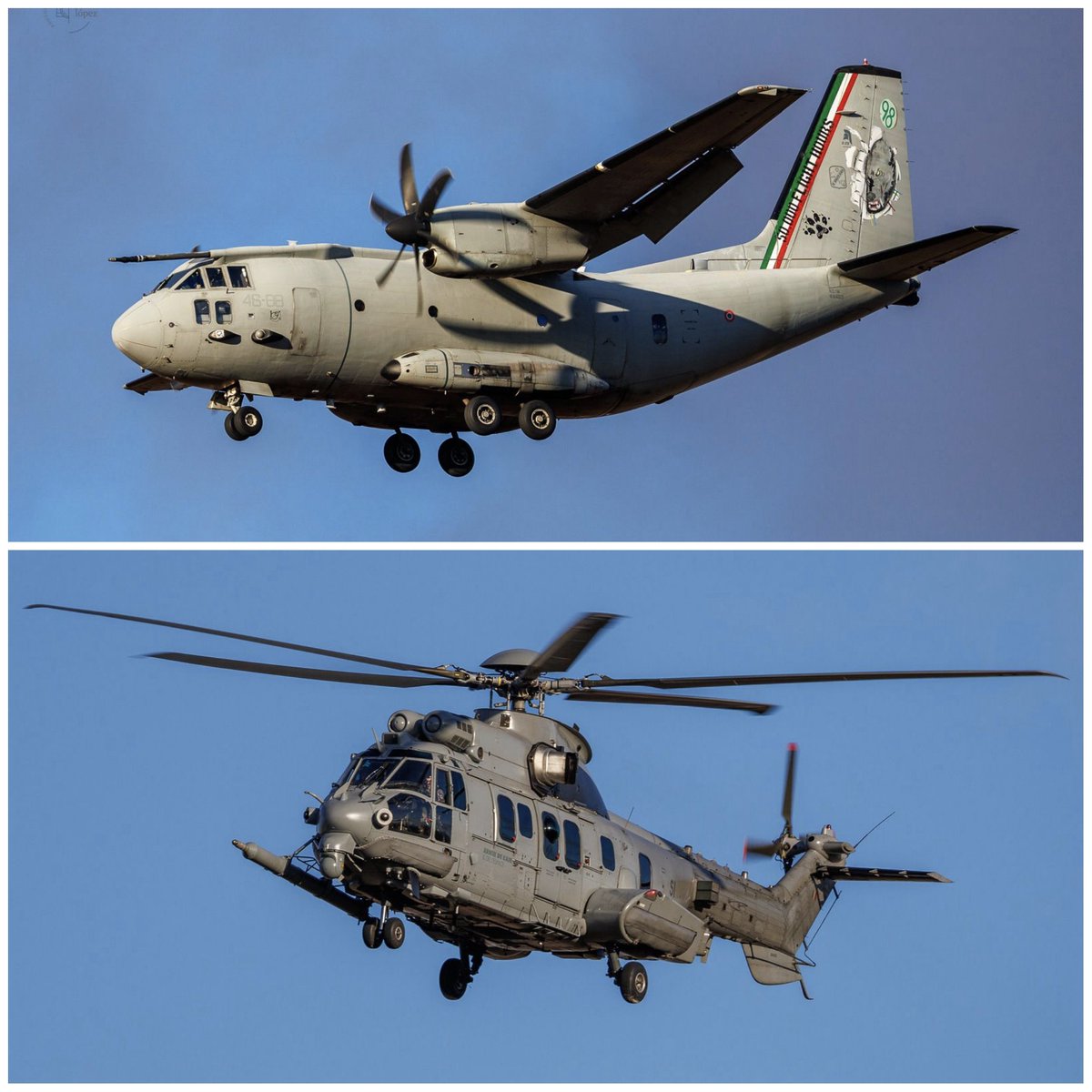 FOTOgrAAMA's tweet photo. #BuenasTardes aquí os dejamos una serie de fotos del pasado Martes del #TLP en la #BaseAerea de #Albacete
✈️ y 🚁 regresando de la misión del día.
@AmigosMuseoAire #aviation #avgeek #spotter #spotting #aviationphtography #ala11

📷 Cortesía de nuestro socio de @LpezPeinado 
👇 https://t.co/bJxcK2cMlq