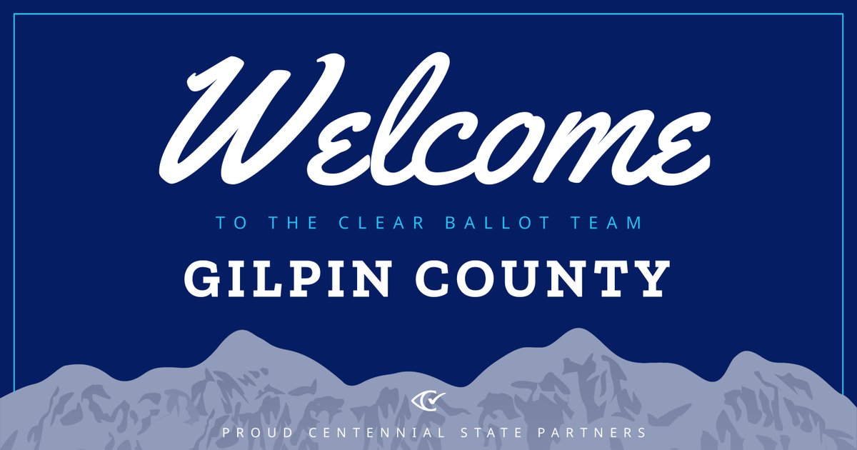 We're excited to welcome Gilpin County, Colorado to the ClearVote team! We look forward to supporting the Gilpin County Clerk &amp; Recorder in running successful elections in 2026 and for years to come. #TrustedPartner