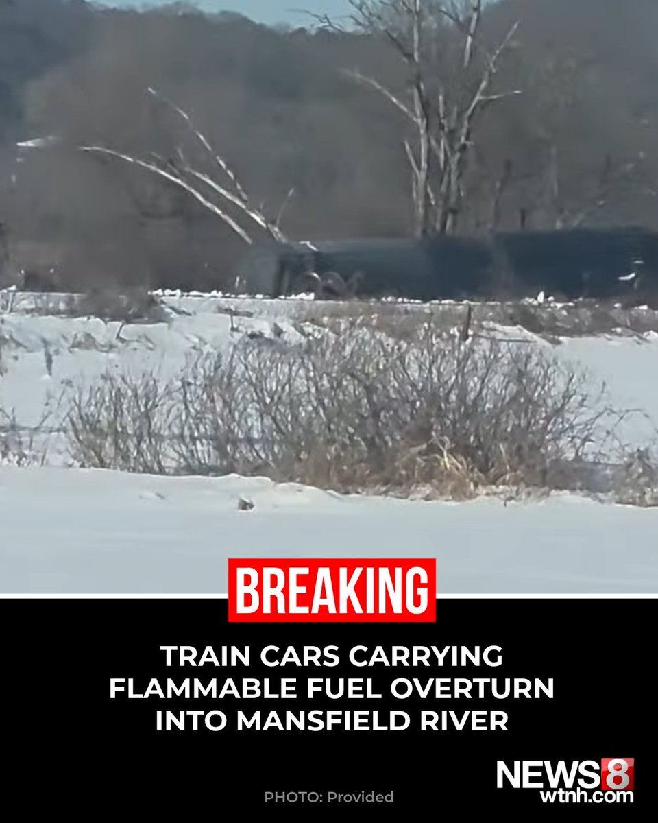 WTNH's tweet image. A shelter in place has been issued for Mansfield residents in a half-mile radius of a train derailment involving flammable gas this morning. 

More information at the link in our bio. 

#ct #ctnews #connecticut #mansfieldct #wtnh #news8 #news #uconn #breaking