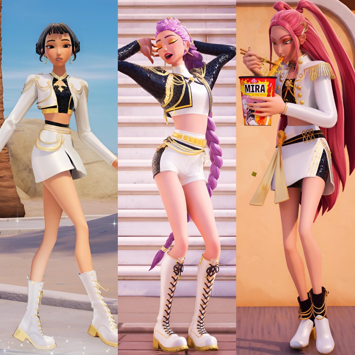 🌸 Golden 🌸 RUMI / MIRA / ZOEY #Fortnite #Huntrix #kpopdemonhunters