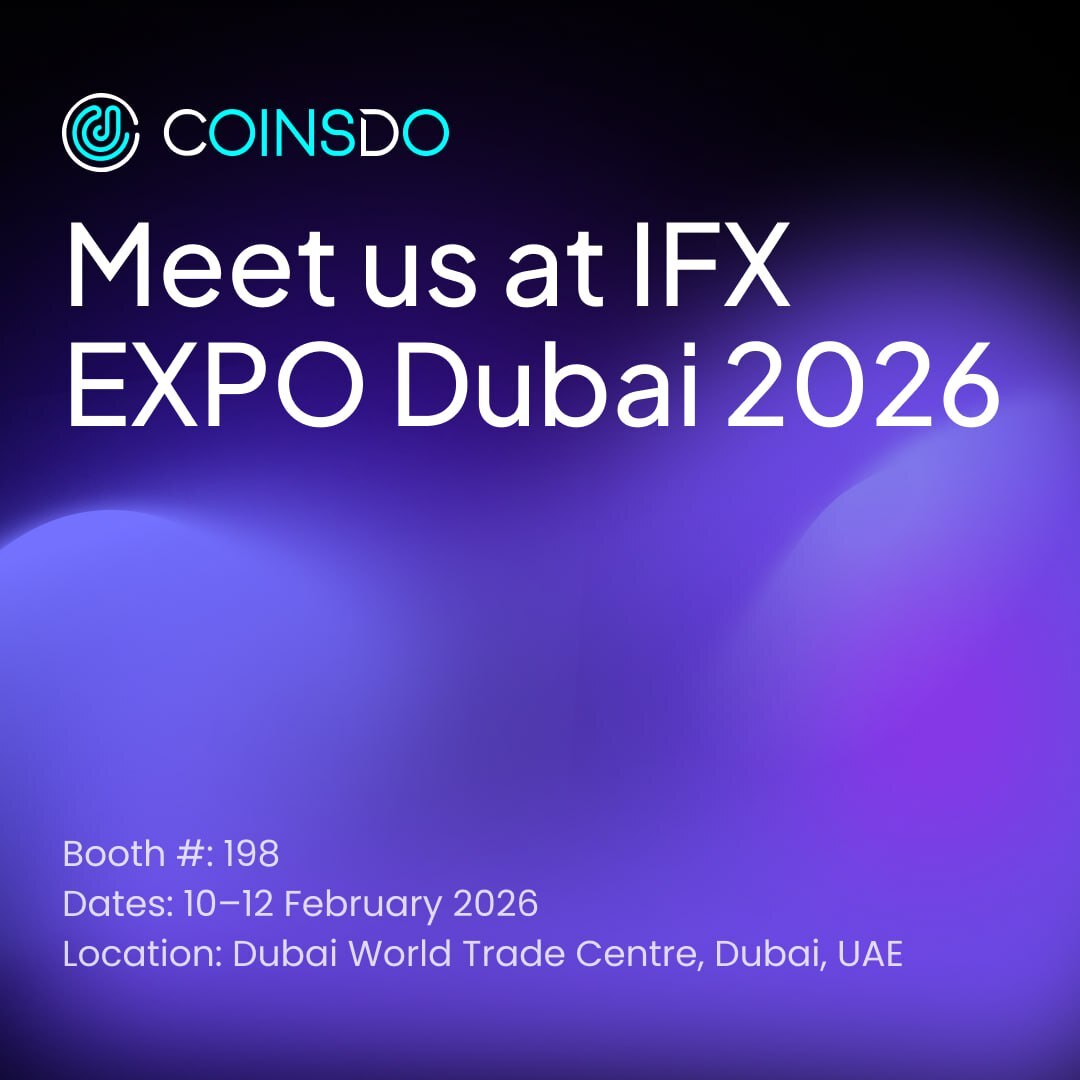 Dubai, we’re coming for you! 🇦🇪

CoinsDo is thrilled to exhibit at iFX EXPO Dubai 2026. 

Join us as we showcase the future of crypto custody and secure wallet solutions in the heart of the MENA region.

🪧 Booth: #198 
📅 Dates: 10–12 Feb 2026 
📍 Venue: Dubai World Trade Centre