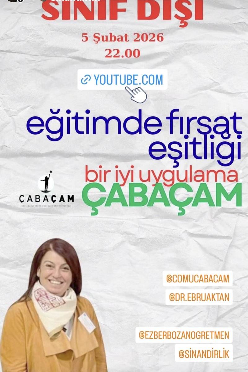 ebruaktandr's tweet photo. Bu akşam 6 Şubat depremlerinin üçüncü yılına girerken ÇABAÇAM’ın Kahramanmaraş ve Adıyamanda yürüttüğü afet sonrası erken müdahale programını ve yürüttüğü çalışmaları paylaşmak üzere davet edildiği yayına sizleride beklerim.  
#comucabacamkahramanmaraş
#afeteğitimi
#6şubatdepremi https://t.co/y4iJZcrEve