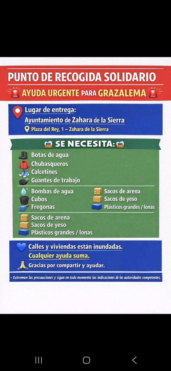 Ayuda urgente para #Grazalema