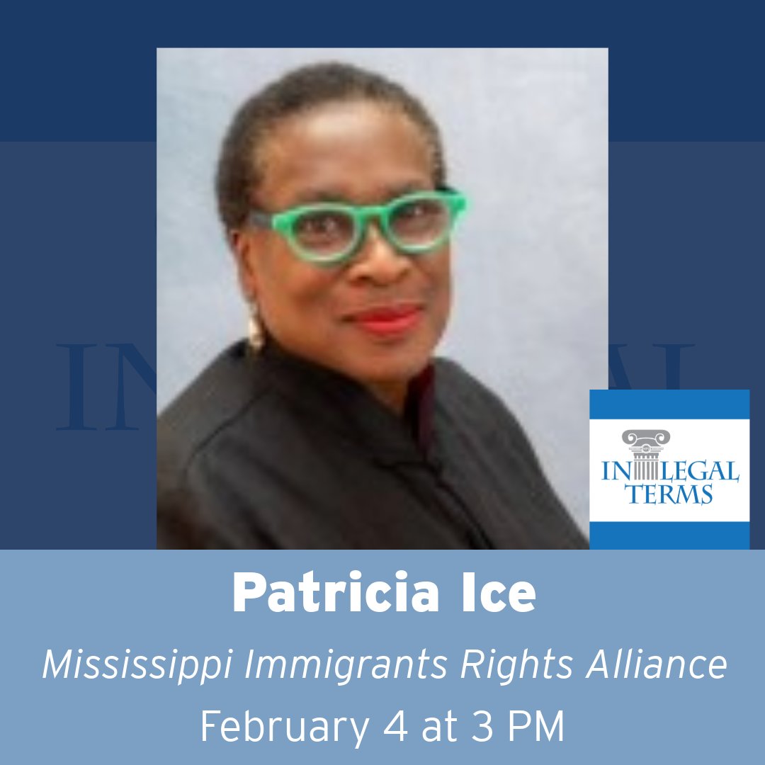 Engaging_MS's tweet photo. Looking forward to learning about Mississippi Immigrant Rights Alliance @MIRAStruggle  with
@atty_ice
Patricia Ice on In Legal Terms today on @mpbonine https://t.co/sOPJIdKLet