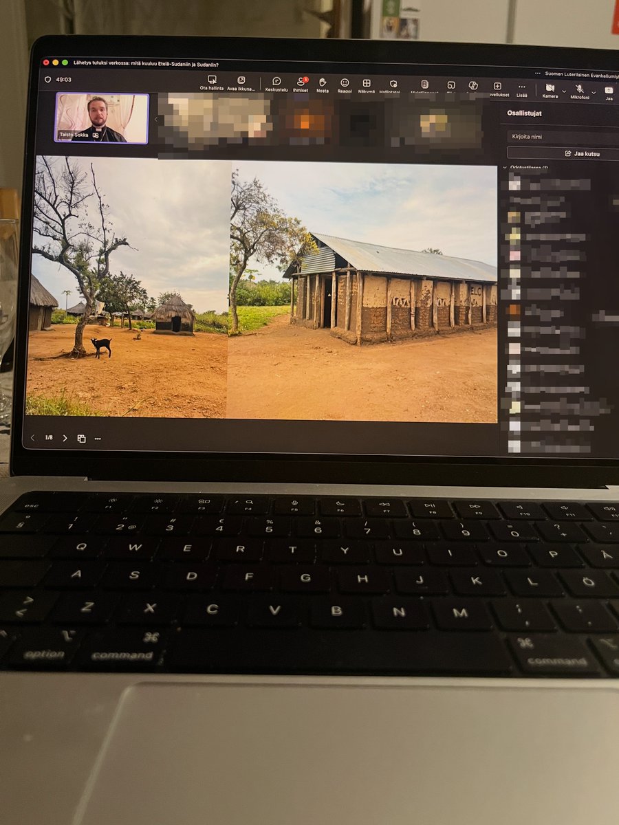 Lähetys tutuksi verkossa -ilta menossa: mukana suoraan Ugandan pääkaupungista Kampalasta lähetystyöntekijä Taisto Sokka! Iso joukko väkeä koolla: meitä on täällä nyt yli 50 ja sinäkin mahdut mukaan edelleen.