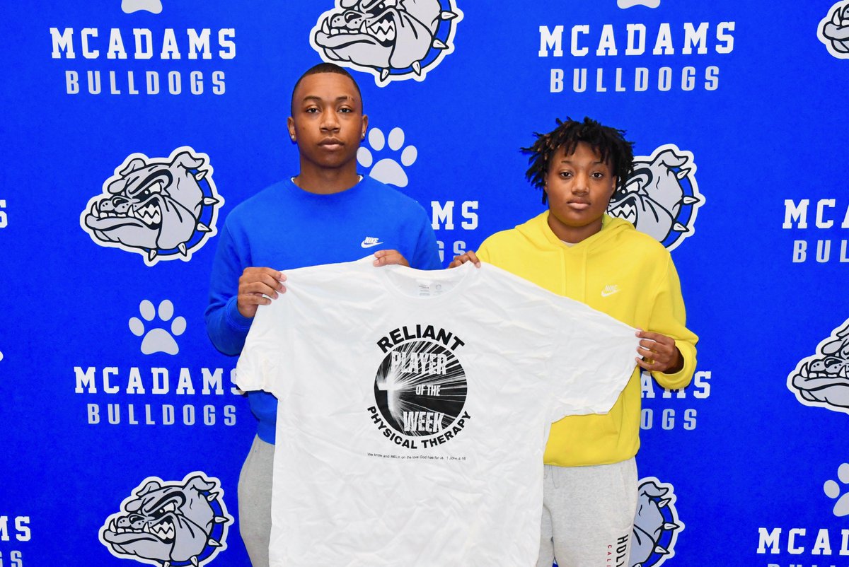 Players of the Month – January 2026
Congrats to Aniyshia Gladney &amp; Gavin Brown, McAdams High School Players of the Month, for their outstanding athletic performances.A special thank you to Reliant Physical Therapy for sponsoring this recognition &amp; supporting our student-athletes.
