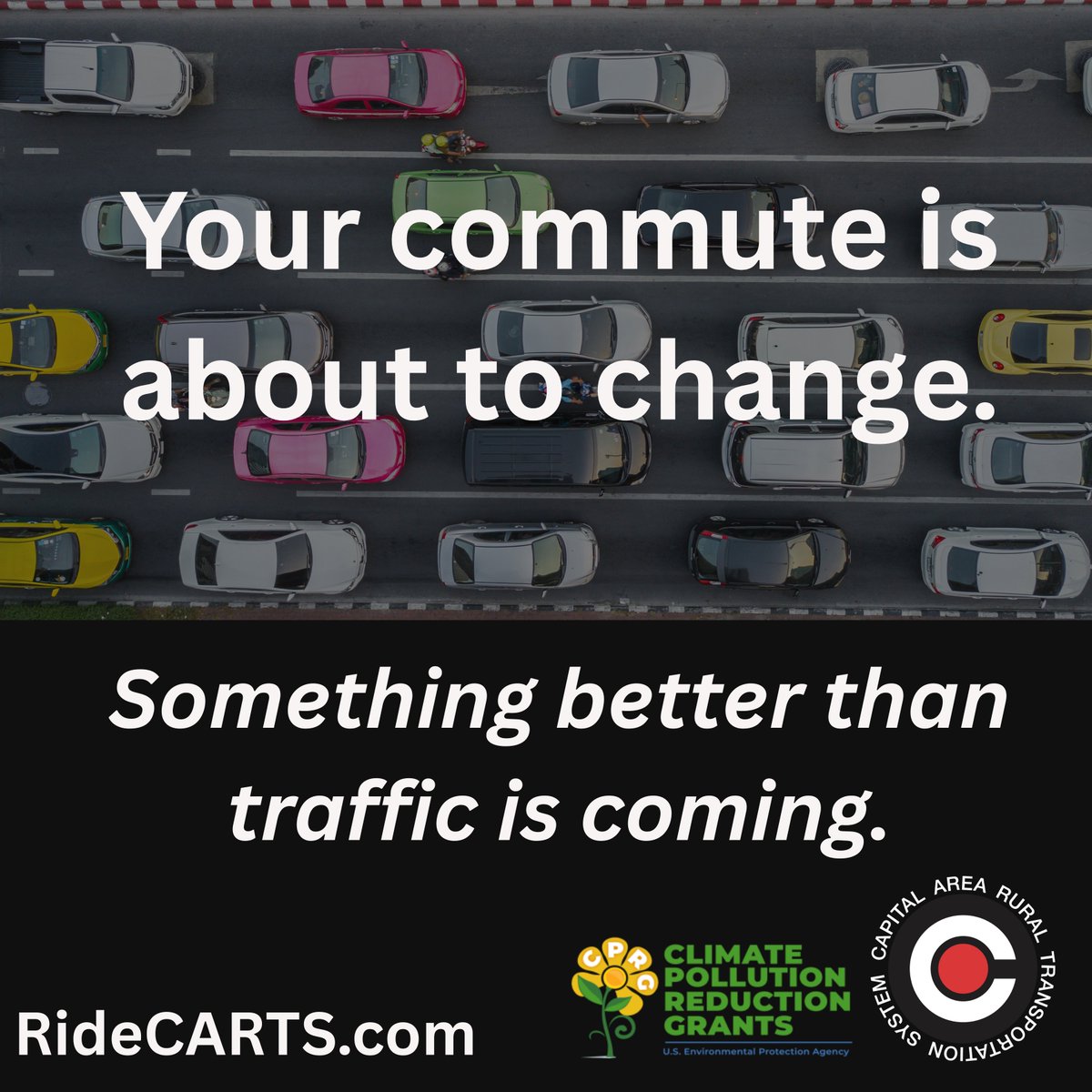 🚦 Stuck in traffic?
Your commute is about to change.
Something better is coming.
👉 RideCARTS.com