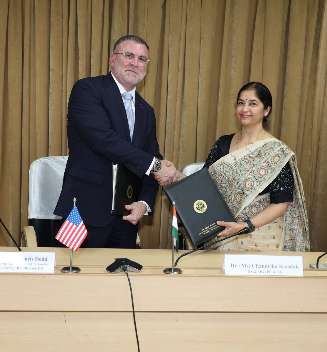 DRDO_India's tweet photo. DRDO hosted the 24th🇮🇳 🇺🇸 India-US Joint Technical Group (JTG) Plenary Meeting in New Delhi on 03-04 February 2026. The meeting was co-chaired by Dr. Chandrika Kaushik, Director General (Production Coordination & Services Interaction) DRDO and Hon. Michael Francis Dodd, Assistant Secretary of War for Critical Technologies, Office of the Under Secretary of War for Research & Engineering.

The meeting reflected the shared commitment of India and the United States to strengthen defence science & technology cooperation, explore emerging technologies, and advance collaborative innovation in support of mutual security objectives.