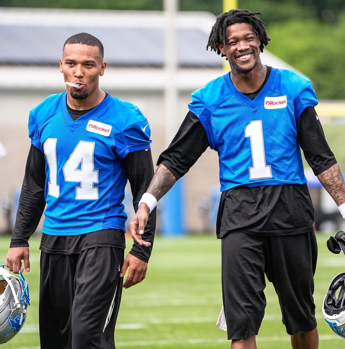 Amon-Ra St. Brown on playing with Jameson Williams, via <a href="/SNFonNBC/">Sunday Night Football on NBC</a>:

“We’re WR1A and WR1B”