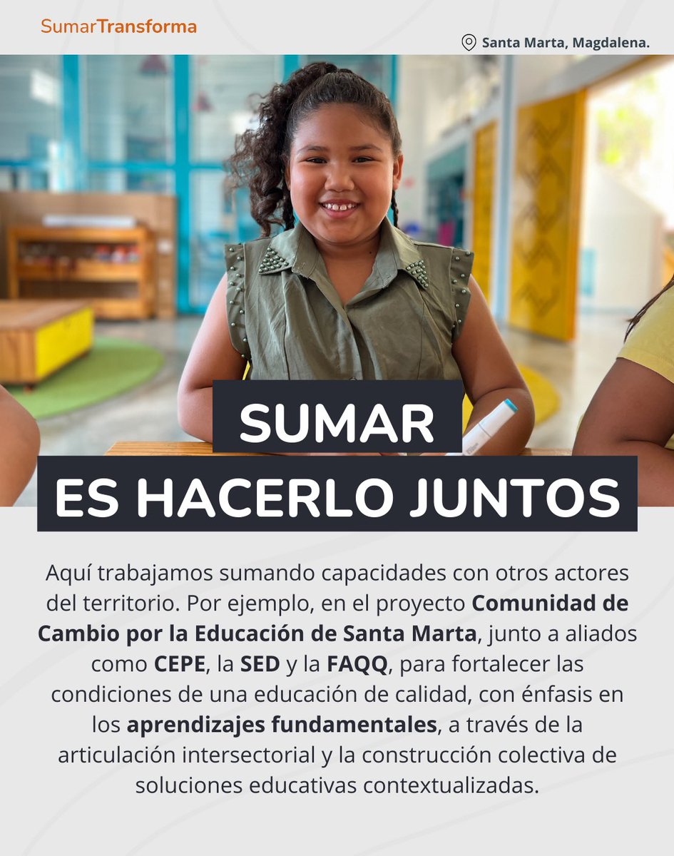 traslaperla's tweet photo. En la AFE estamos convencidos de que Sumar Transforma.💪

Desde Tras La Perla trabajamos #UnidosPorSantaMarta, porque sabemos que el impacto se multiplica cuando construimos en red. 

🤝 Es por eso que somos parte de una comunidad que coopera para transformar a Colombia 🇨🇴 

#SomosAFE #SumarTransforma @AFEColombia