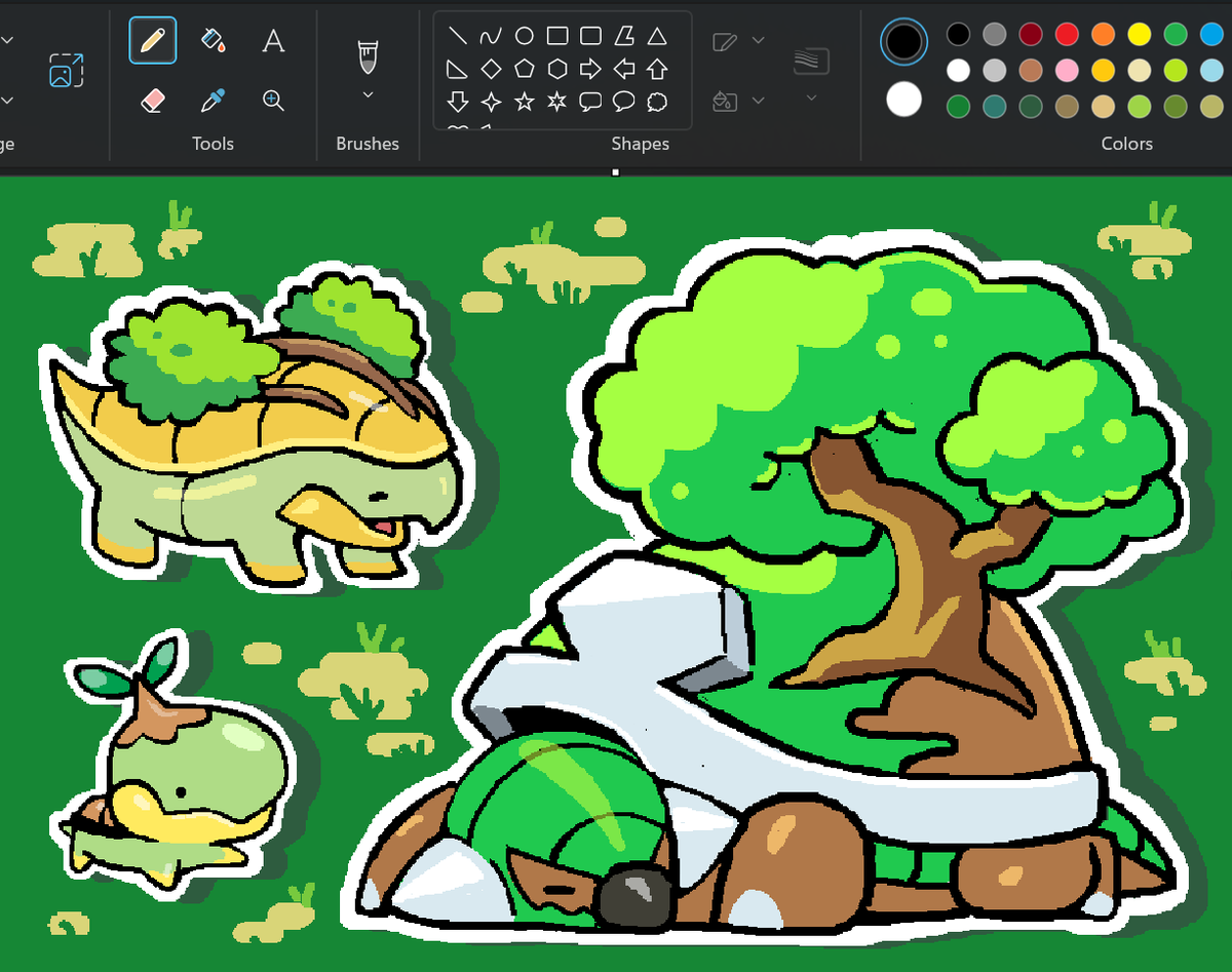 Continue with my doodle series! Gen 4!
Turtwig line 🌿

x.com/Mimilytical02/…