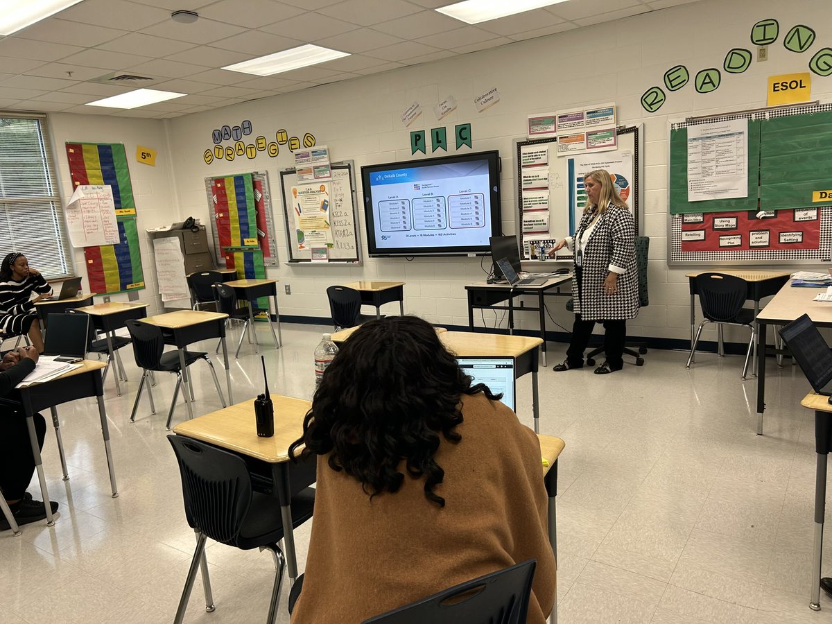 JohnLewisES's tweet photo. Grateful to Dr. Daly, our ELA Coordinator, for leading powerful professional learning on small group instruction! 📚✨ The resources, rich dialogue, and strong teacher collaboration made this session impactful. @COSDeKalbCounty @DCSDRegion1 https://t.co/U1T9n1pqQj