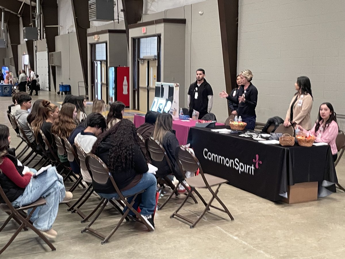 PaulJLarkin's tweet photo. Syracuse HS students engaged at the Western Kansas Healthcare Career Showcase in Garden City today. Amazing opportunity for students to learn about career opportunities. https://t.co/p5zUcvPBBY