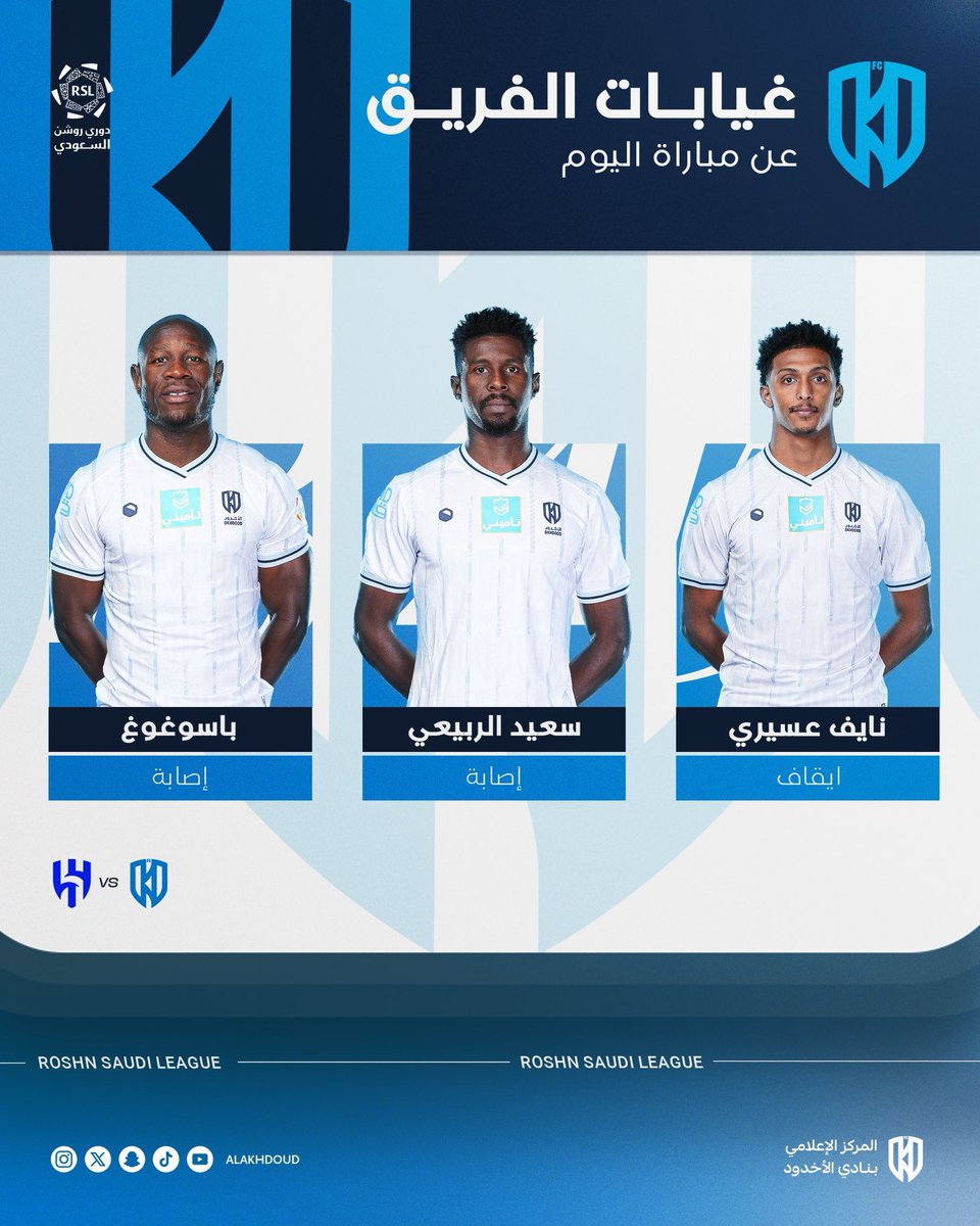 bt3's tweet image. 🚨🚨🚨🚨🚨🚨🚨🚨🚨 عاجل:

غياب سعيد الربيعي ضد الهلال اليوم ❌