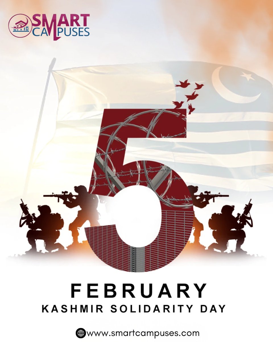 SCampuses's tweet photo. 5 February – Kashmir Day 🤍
Today, Smart Campuses reflects on the courage and enduring spirit of the people of Kashmir, and the universal wish for peace, dignity, and a life lived with rights and respect 🕊️. May awareness grow, voices be heard, and hope remain strong. https://t.co/OJ8iwU2MlO