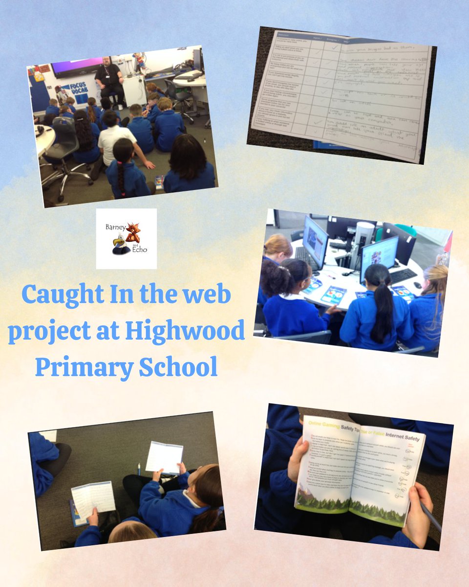 BarneyEcho1's tweet photo. A fantastic Internet Safety project delivered by Year 6 Computing Lead Mr Johnson, helping children learn how to stay safe and confident online using our Barney &amp; Echo resources. With thanks to @brassee for your support @hertscc 
#awardwinning #communitysupport #barneyechobooks https://t.co/BJQzXtYFQB