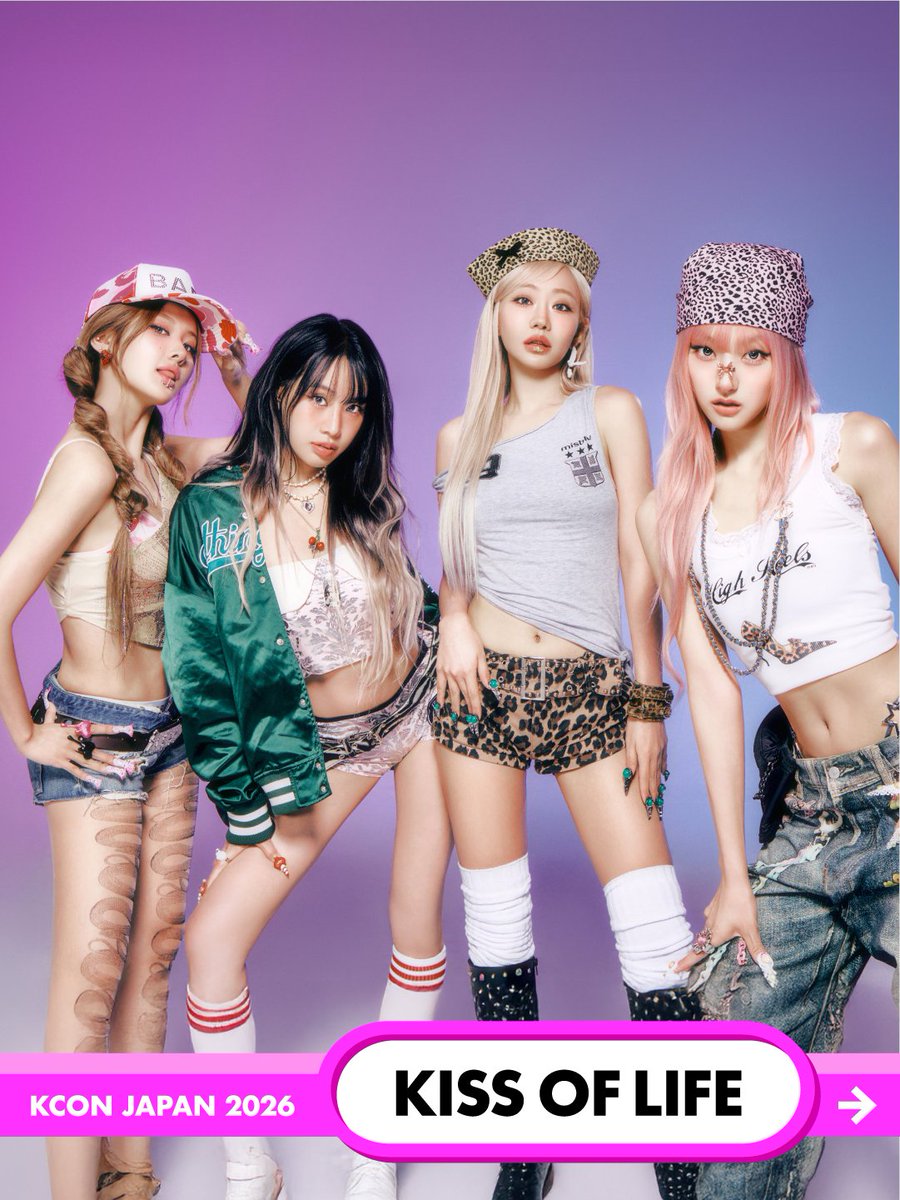 KCON_official's tweet image. [#KCONJAPAN2026] 2nd LINEUP

𝐊𝐈𝐒𝐒 𝐎𝐅 𝐋𝐈𝐅𝐄
#KISSOFLIFE

@KISSOFLIFE_S2

-
KCON JAPAN 2026 
MAY 8-10 
Makuhari Messe 

Let's #KCON