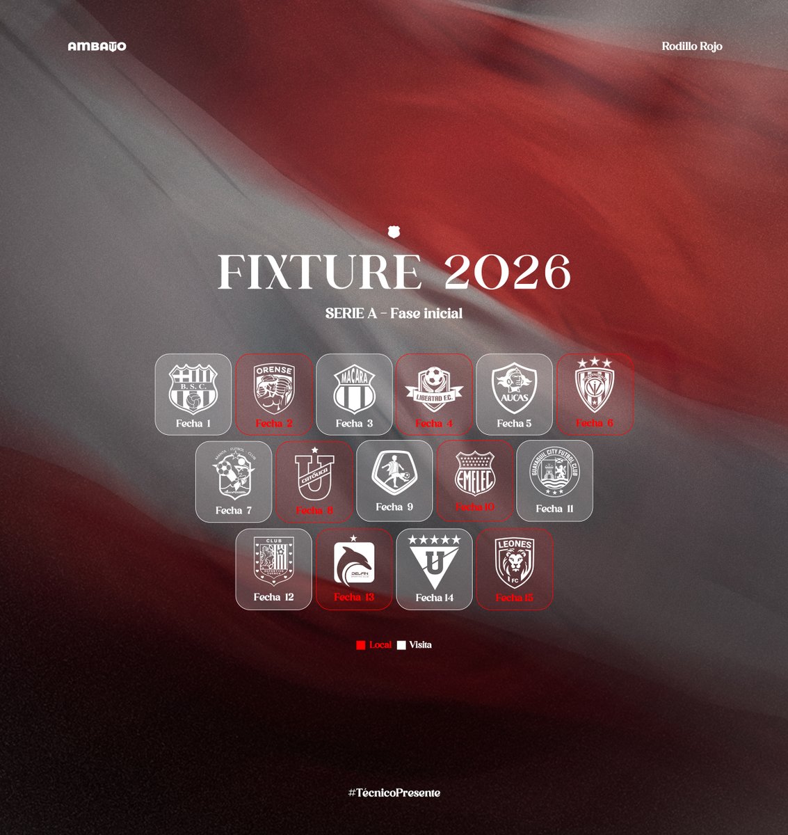 ⚪️𝐀𝐫𝐫𝐚𝐧𝐜𝐚 𝐞𝐥 𝐜𝐚𝐦𝐢𝐧𝐨🔴

El fixture está listo ✅💪🏼⚽
𝐕𝐚𝐦𝐨𝐬 𝐀𝐥𝐛𝐢𝐫𝐫𝐨𝐣𝐨𝐬 🇦🇹

#TécnicoPresente