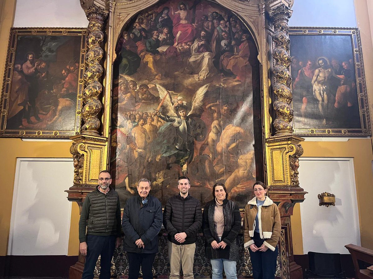 elllamadorcsr's tweet photo. Comienza la restauración del Juicio Final de Herrera el Viejo, un lienzo que se encuentra en la parroquia de San bernardo @hdadsbernardo https://t.co/u4ouYXPiuB