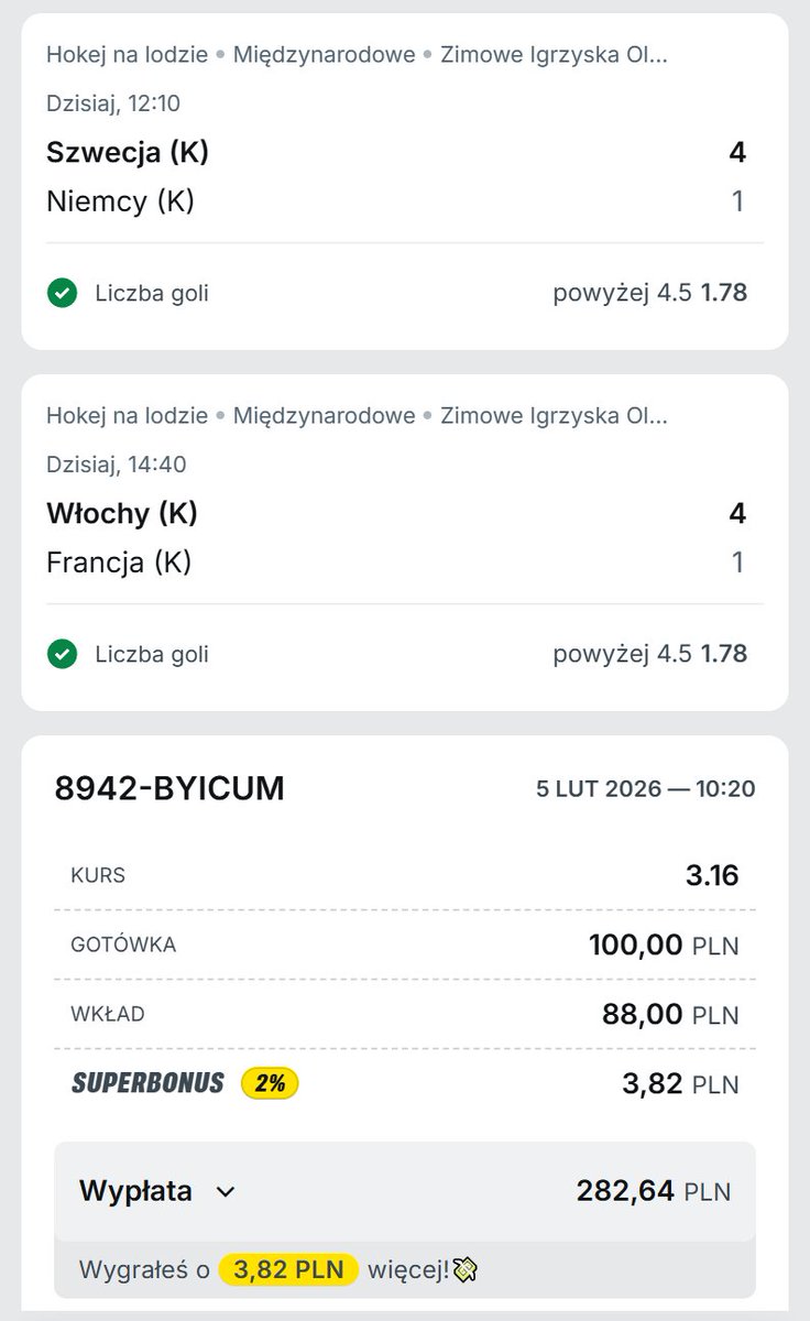 Elegancki dubelek na rozpoczęcie igrzysk 😎
#Superbet