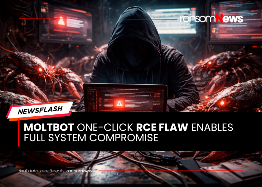 ransomnews's tweet image. ⚠️ MoltBot one-click RCE vulnerability disclosed

A new security flaw dubbed #MoltBot enables one-click remote code execution in affected systems, letting attackers gain full control with minimal interaction.

#ransomNews #vulnerability #RCE
