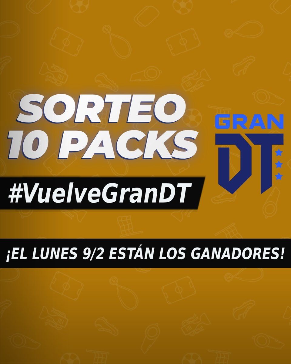 GranDToficial's tweet image. 💥🔥 𝗘𝗡 𝗨𝗡𝗔 𝗦𝗘𝗠𝗔𝗡𝗔 𝗔𝗥𝗥𝗔𝗡𝗖𝗔 𝗚𝗥𝗔𝗡 𝗗𝗧 𝗬 𝗛𝗔𝗬 𝗦𝗢𝗥𝗧𝗘𝗢𝗢𝗢𝗢𝗢𝗢𝗢𝗢𝗢𝗢𝗢!!! 🎁🚨

Volvemos, como siempre, y sabemos que a más de uno esto le va a venir bien 😉

⚠️ SORTEAMOS 10 PACKS PREMIUM: ¿CÓMO PARTICIPAR? 

1⃣ SEGUIR a @GranDToficial
2⃣ Darle RT…