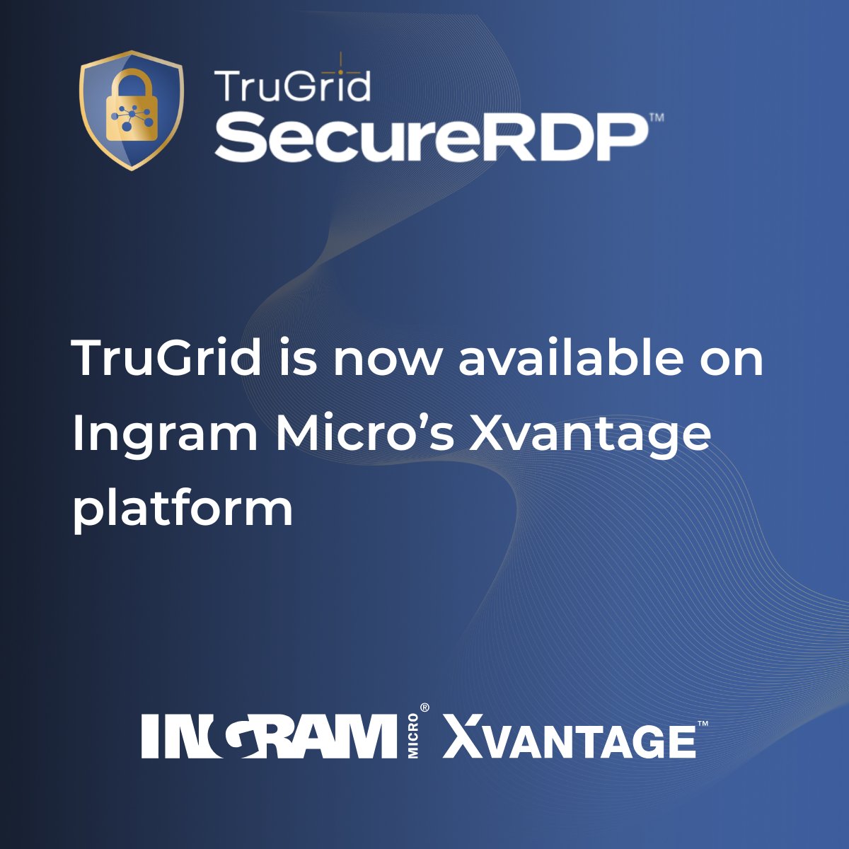TruGridApp's tweet photo. We’re excited to announce our partnership with Ingram Micro, making TruGrid SecureRDP available through Ingram Micro’s Xvantage platform.
This collaboration makes it even easier for partners to access and deploy TruGrid SecureRDP.
#TruGrid #IngramMicro #Partnership #SecureRDP https://t.co/fLBGj5kIRr