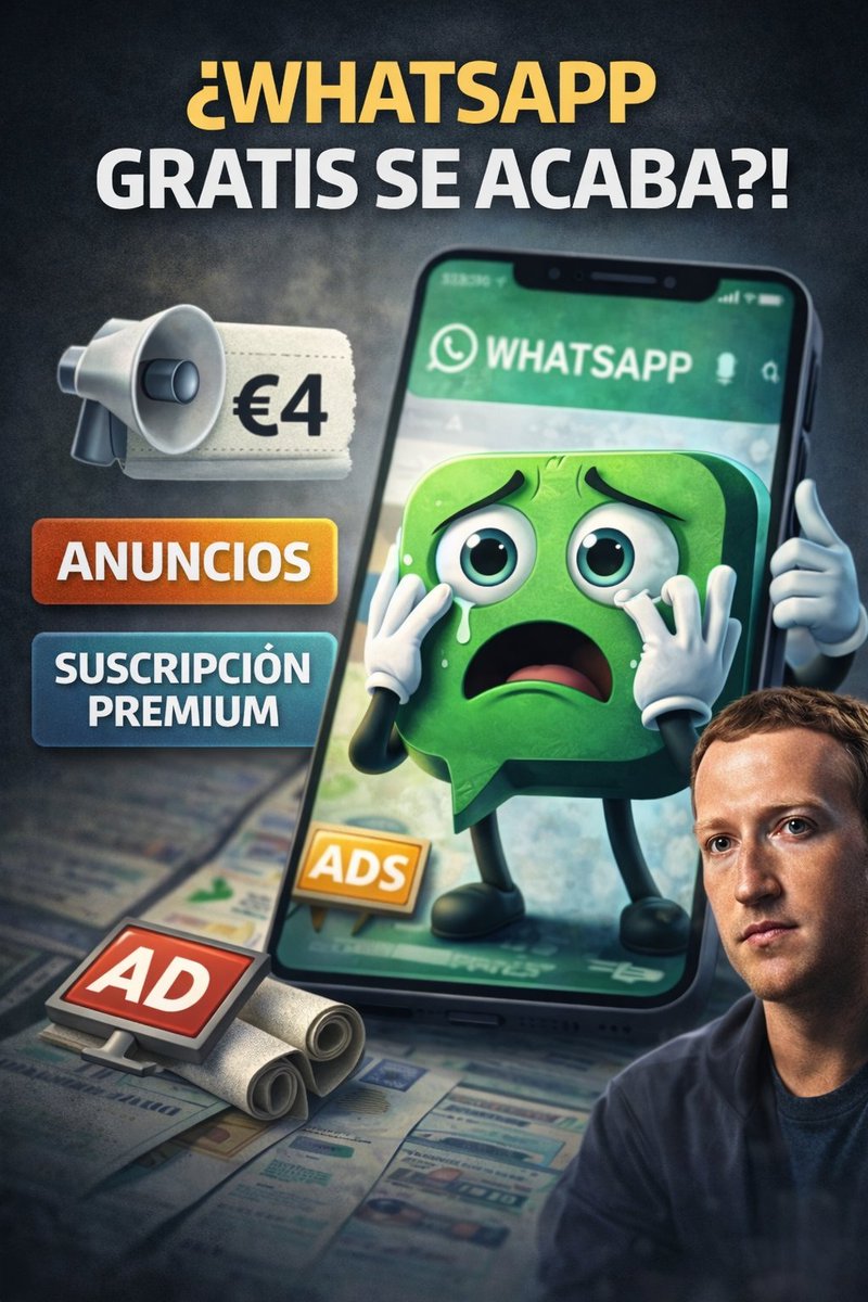 ¿WhatsApp dejará de ser 100% gratis? 👀📱
En la última beta aparecieron referencias a anuncios en Estados y Canales y a una posible suscripción opcional sin publicidad.
👉 Los chats seguirían siendo gratis.
👉 Pagar sería solo para una experiencia “limpia”.

Nada está confirmado