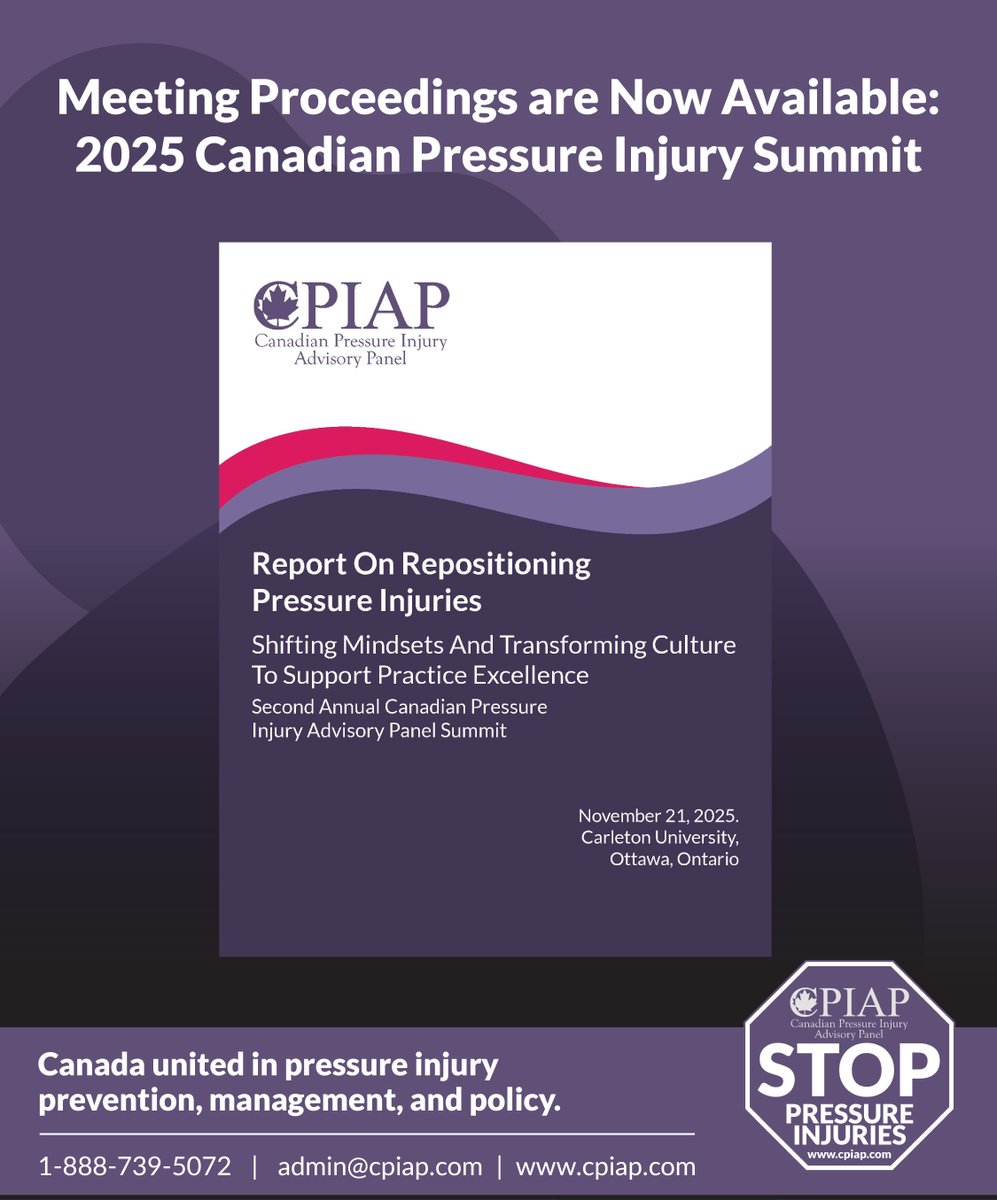 Canadian Pressure Injury Advisory Panel - CPIAP tweet media