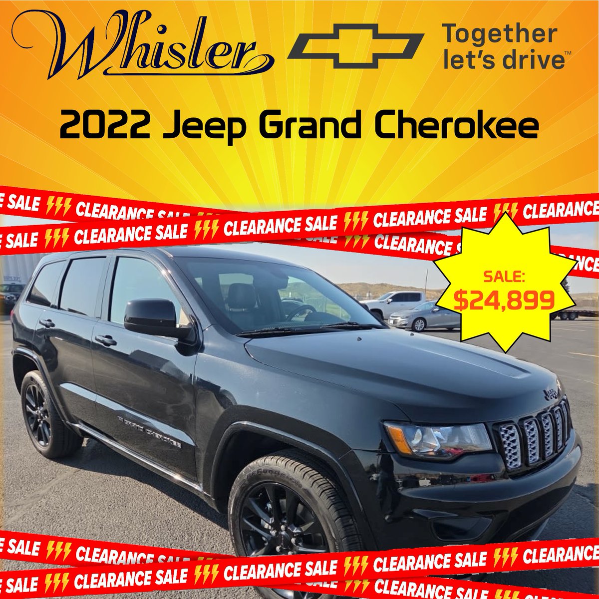 whislerchevy's tweet photo. BIG GAME CLEARANCE SALE!  This NICE 2022 Jeep Cherokee Laredo is priced $1,972 below books!

https://t.co/mnK8ppgSS8

#Jeep #Clearance https://t.co/eTAVq3vH6x