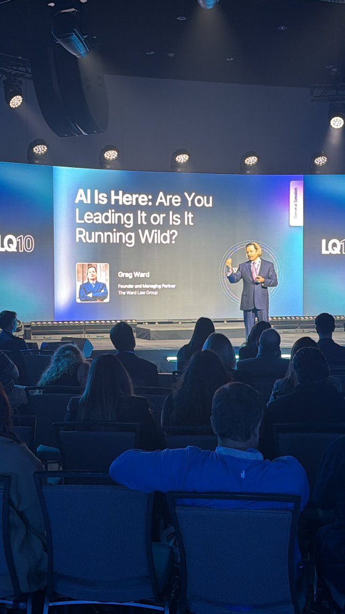 sheresaidon's tweet photo. At LitiQuest this week.

Anyone still saying law firms won’t adopt AI isn’t talking to law firms.

The conversation here isn’t “should we?”, it’s “how fast / where else can we scale AI?”

The performance gap between firms using AI and firms ignoring it is about to get very wide.

@LitifyHQ