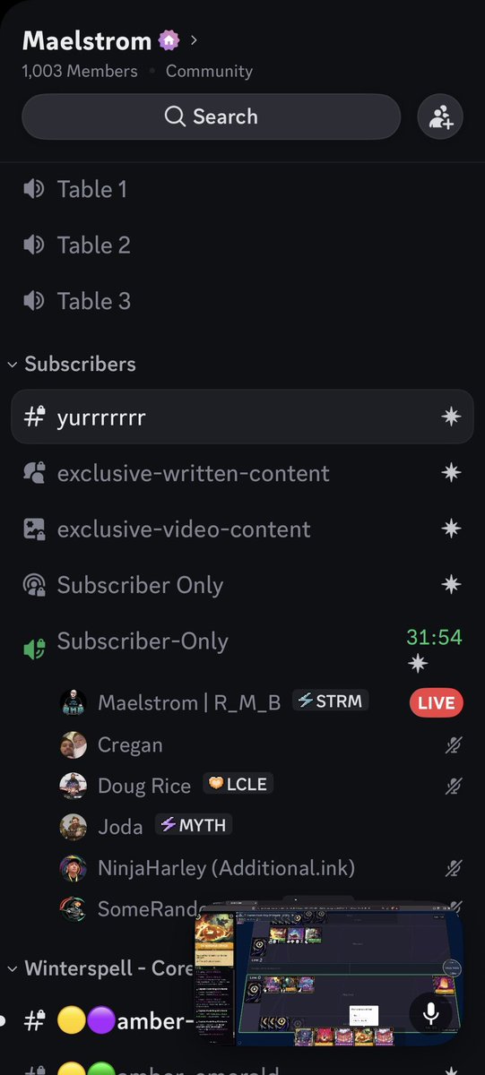 _OfficialCregan's tweet photo. Been loving these testing sessions with @MaelstromHQ . Work’s kept me busy, so I haven’t had much time to grind games myself, but jumping in, listening to the discussions, and watching the set 11 meta start to take shape has been awesome.

If you’re not in their Discord yet… you’re seriously missing out. #Lorcana #Disney