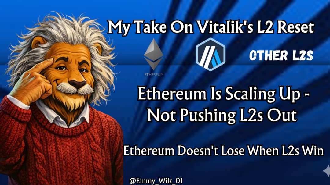 I read <a href="/VitalikButerin/">vitalik.eth</a>’s post as a reset, not a rejection.

Not “L2s failed.” Not “L1 wins, L2s lose.”

But a reminder that <a href="/ethereum/">Ethereum</a> is growing up — and so are rollups.

Ethereum scaling doesn’t invalidate L2s.
It raises the ceiling for them.

A stronger, cheaper, more scalable