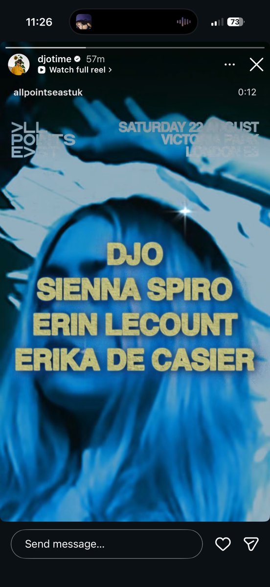 ERIN’S NAME ON DJO’S STORY THIS IS MONUMENTAL