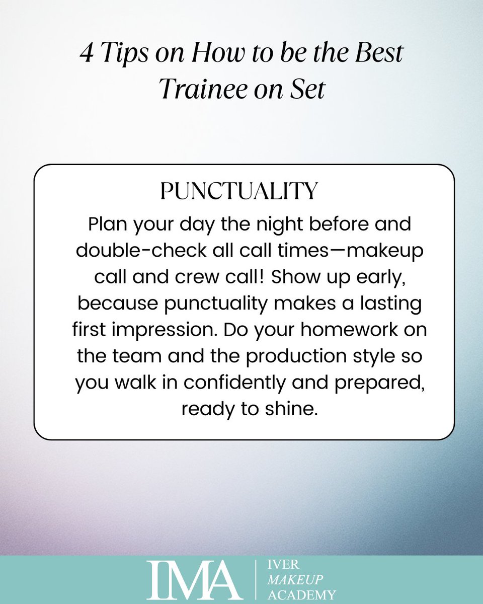 iveracademy's tweet photo. 4 Top Tips on How to be the Best Trainee on Set🎬👏 https://t.co/wTgoaLR5VW