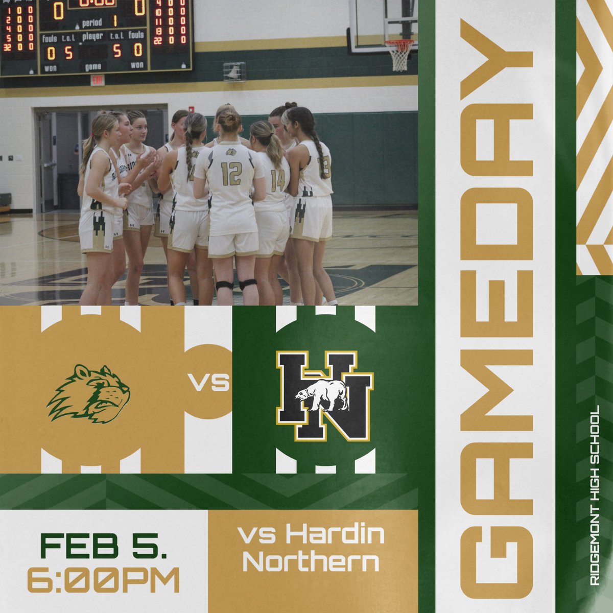 Senior night for our varsity girls as they host Hardin Northern. Senior night festivities will begin at 5:30pm. Senior parents please meet by the training room (west side of gym) at 5:15 to prepare for senior night.