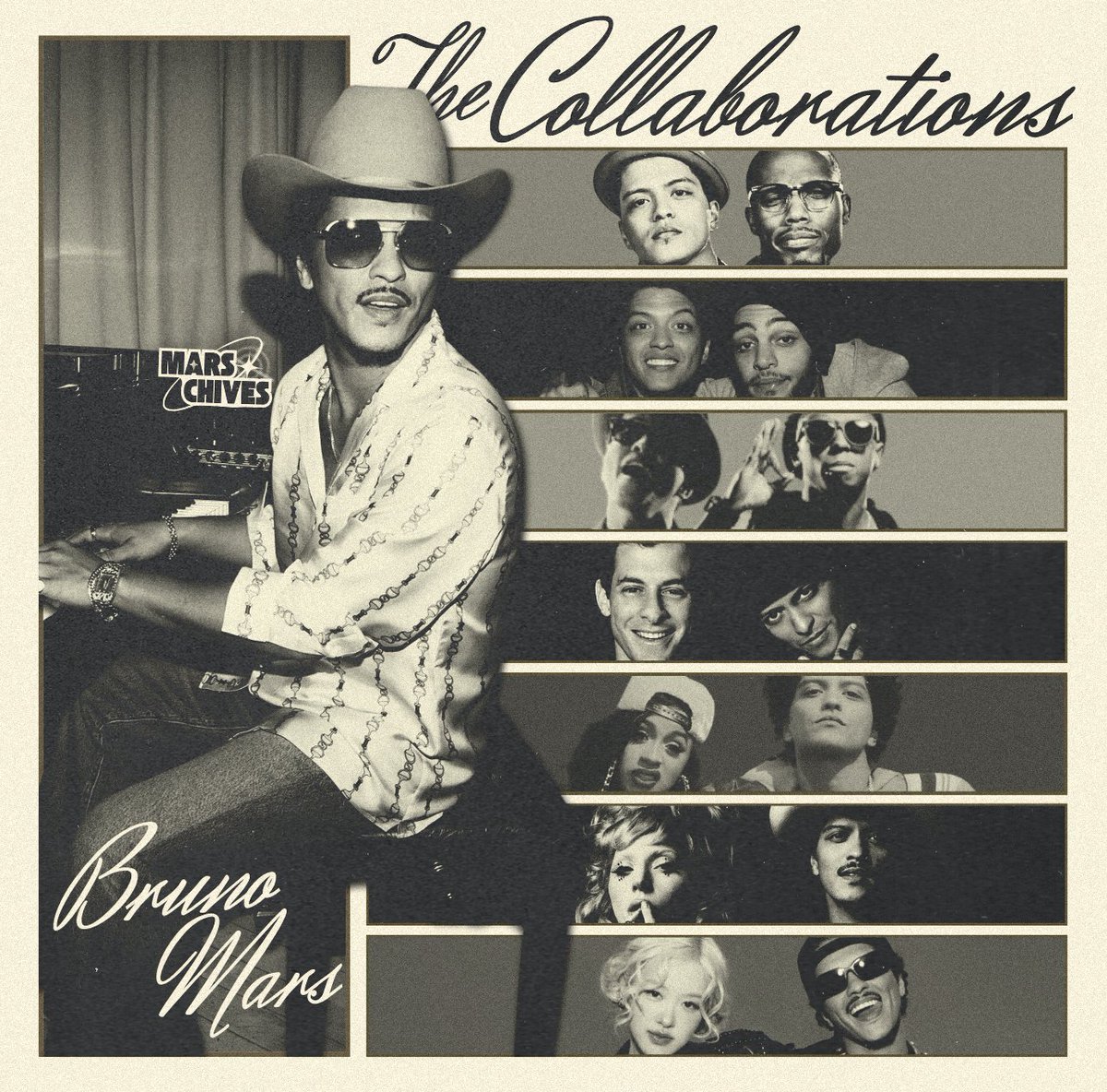 洋楽 DropoutBruno Mars / Collaborations The Collaborations” — Bruno Mars Alternate Album Cover (Concept