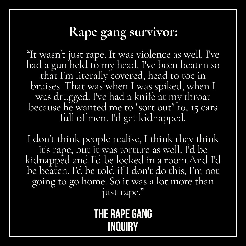 rapeganginquiry's tweet image. "I don't think people realise, I think they think it's rape, but it was torture as well."
