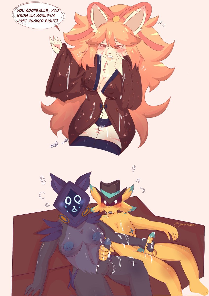 NxtShirouu's tweet photo. Short comic like nsfw 
Comm for @LitralyYehMum  :3 TYSM again 🩵🫶

#ceroba #starlo #undertaleyellow https://t.co/smOV1VY8w0