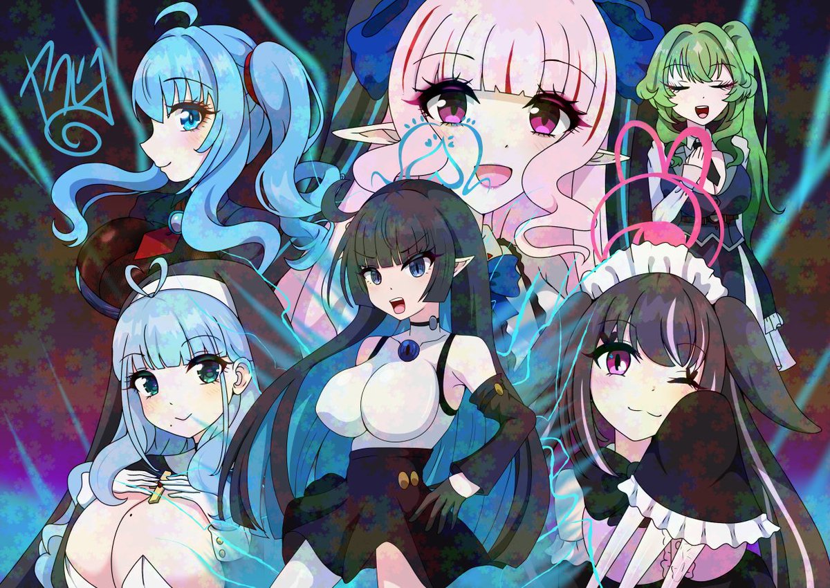 オリキャラで格ゲーパロのタイトル画面風 