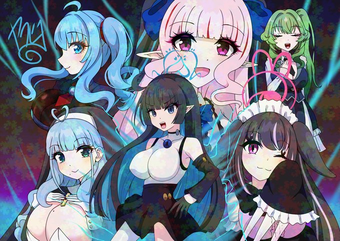 オリキャラで格ゲーパロのタイトル画面風 