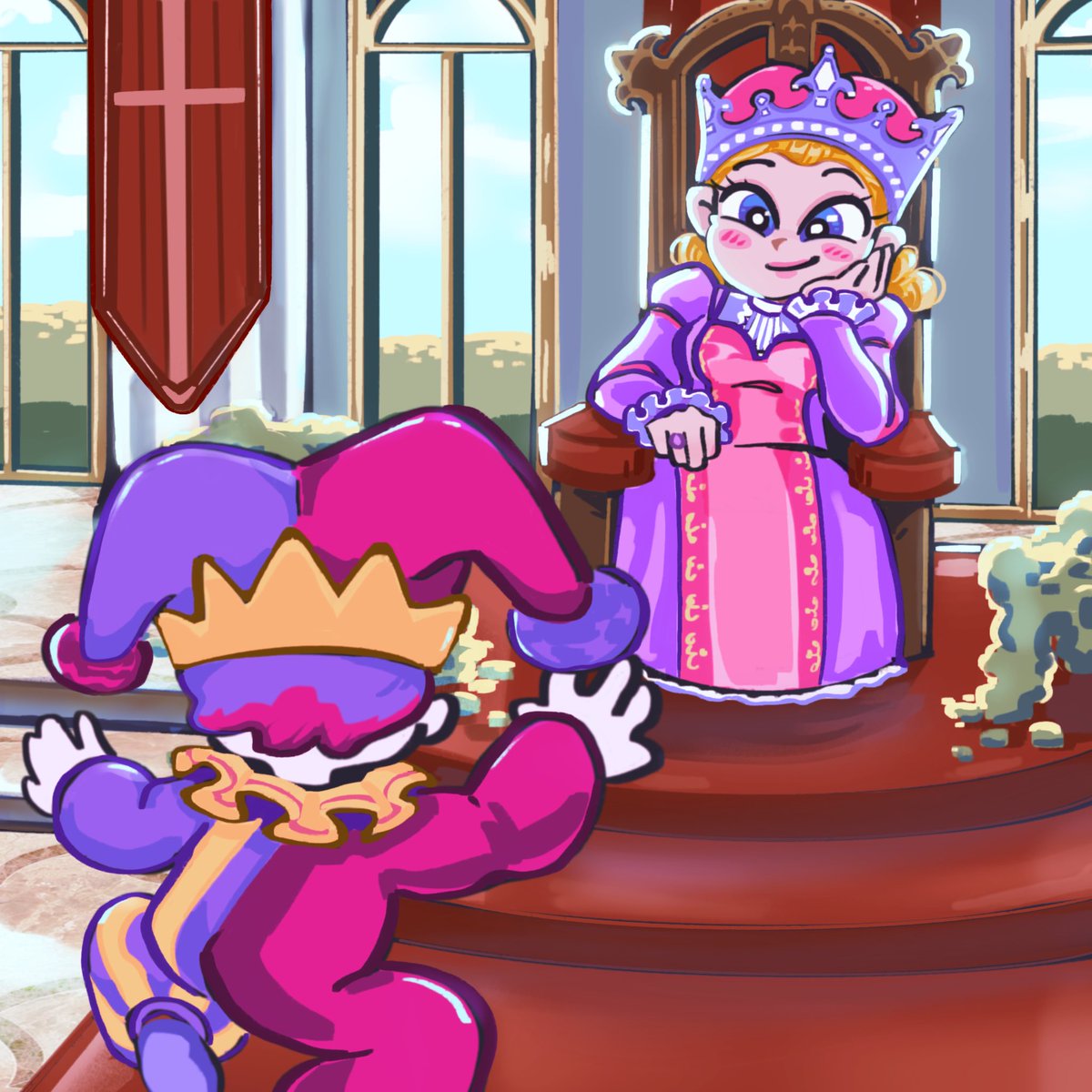DarlinDilly's tweet photo. I feel like the queen from that jester gif would definitely fall for Hugh Morris too
#TomodachiLife https://t.co/t4ncJzphBw