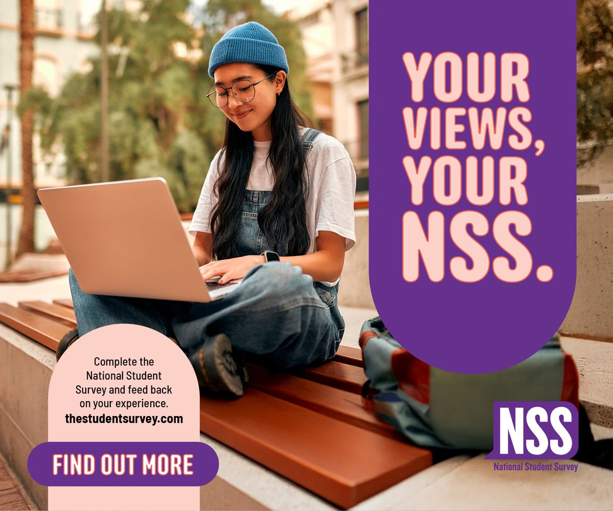 UoCEducation's tweet photo. This year's National Student Survey is officially open! Final year (Level 6) students should have received an email invite (or can visit https://t.co/IUZjLQyWd5) If you have the time, it will really help us to improve courses, facilties &amp; many other areas. Your feedback matters❤️ https://t.co/XV4aOAFVQv