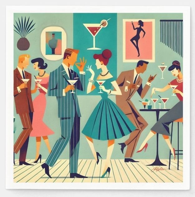 LeeHillerDesign's tweet image. 🍸🫒🍸🫒🍸 
Mid Century Modern Party "The Martini Toke Dance" #napkins
Item: zazzle.com/mid_century_mo…

#MidCenturyModern #cocktailparty #martini #posters #gifts #giftideas #barware

#midcentury Napkin Collection: zazzle.com/collections/mi…