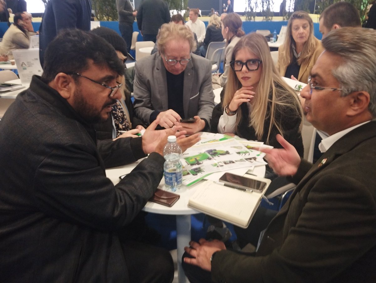 ITAIslamabad's tweet photo. Day 2 #Fieragricola2026 🇮🇹🇵🇰
Productive #B2B meetings underway at the #ITA Buyer’s Lounge, connecting 🇵🇰 delegation with 🇮🇹 manufacturers and #AgriTech leaders. 🚜
Focused on modern #AgriTech smart machinery &amp; future collaborations. https://t.co/Hu0xLdXJUZ