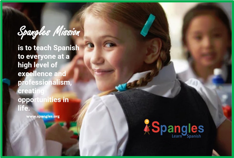 SpanglesSpanish's tweet photo. Spangles’ mission is to teach Spanish to everyone at a high level of excellence and professionalism, creating opportunities in life. 
#LanguageLearning, #ConfidenceInCommunication, #BilingualSkills, #ProfessionalDevelopment https://t.co/8ZqW5SIFyL
