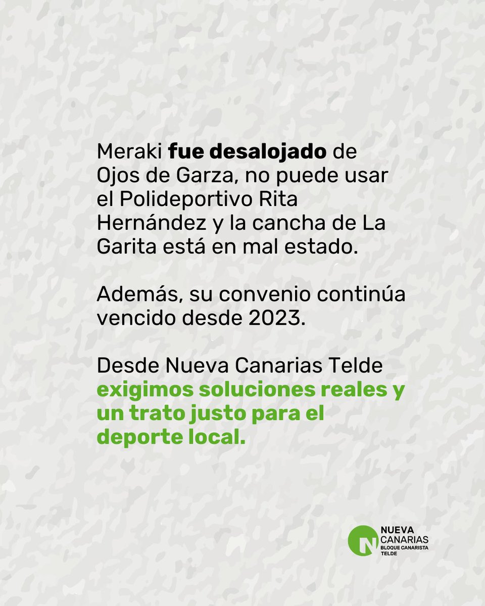 Visitamos al Club Meraki: 7 años de labor y 150 patinadores en situación de abandono. Sin espacio digno, con convenios vencidos desde 2023 y promesas incumplidas por el Gobierno local.

Exigimos soluciones y un trato justo para nuestro deporte.

#NuevaCanarias #DeporteTelde